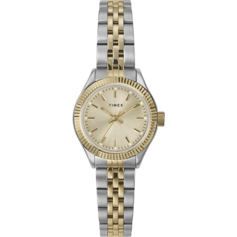 Timex Legacy 25mm Champagne Dial Steel Ladies Quartz Watch TW2W90900