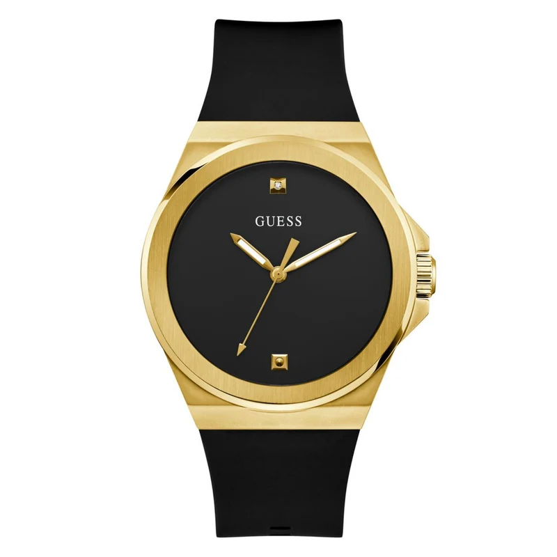 Guess Vinyl Black Dial Silicone Strap Men's Watch GW0790G1