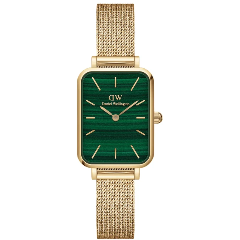 Daniel Wellington Quadro 20mm Green Dial Steel Ladies Quartz Watch DW00100561