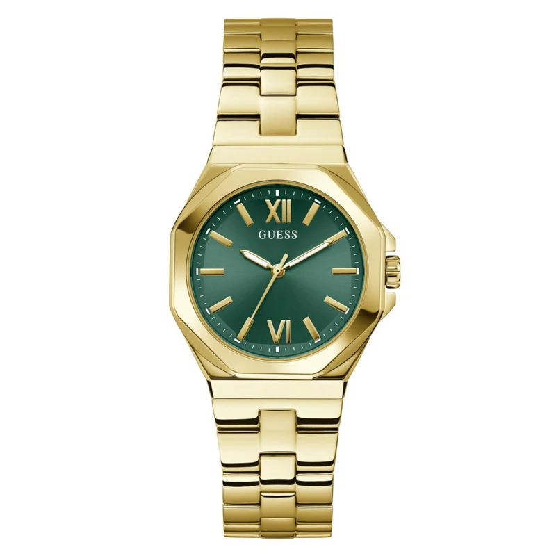 Guess Empress Green Dial Stainless Steel Strap Women's Watch GW0873L2
