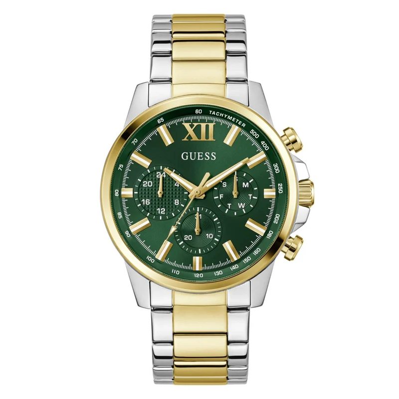 Guess Walker Green Dial Stainless Steel Strap Men's Watch GW0900G5