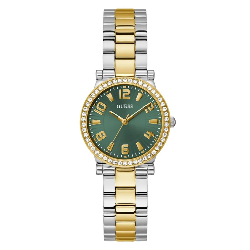 Guess Fawn Green Dial Stainless Steel Strap Women's Watch GW0686L2