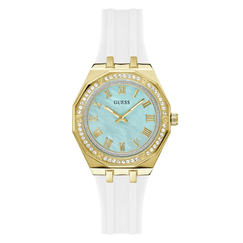 Guess Desire Green Dial Silicone Strap Women's Watch GW0872L1