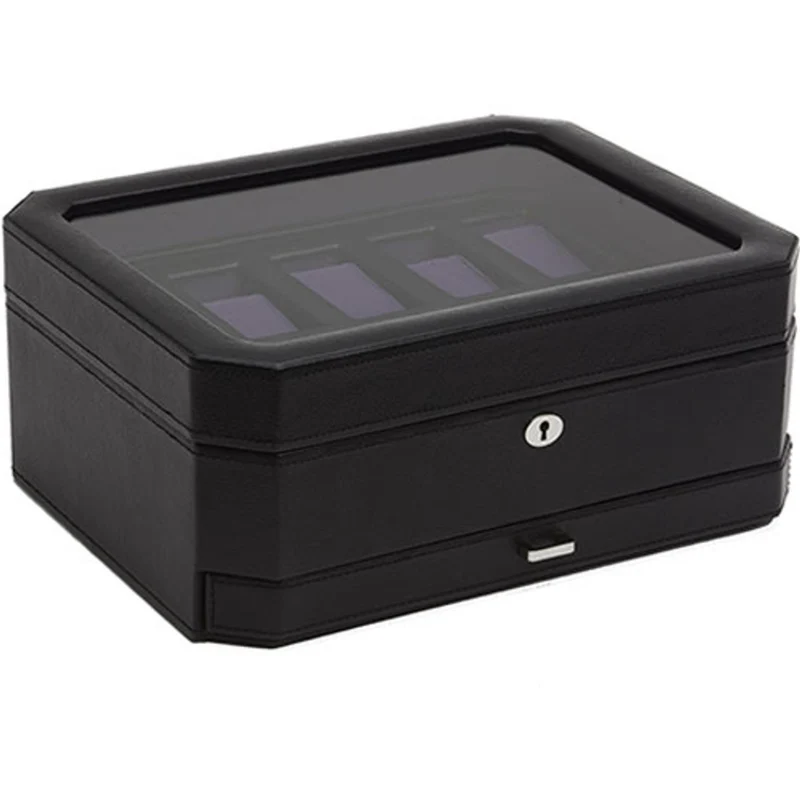 WOLF Windsor Black & Purple Watch Box 458603