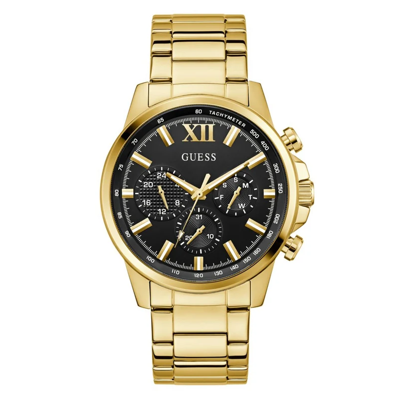 Guess Classic Black Dial Stainless Steel Strap Men's Watch GW0900G3