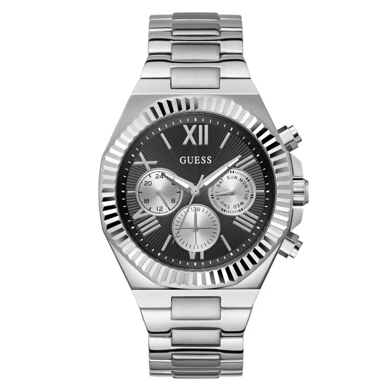 Guess Multifunction Black Dial Stainless Steel Strap Men's Watch GW0703G1