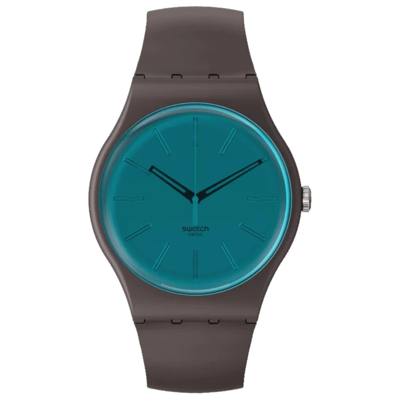 Swatch Dark Duality Blue Dial Bio-sourced Watch SO29C100