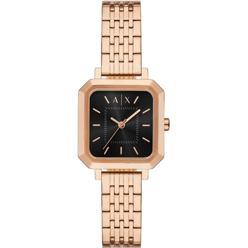 Armani Exchange Leila 27mm Black Dial Steel Ladies Quartz Watch AX5729