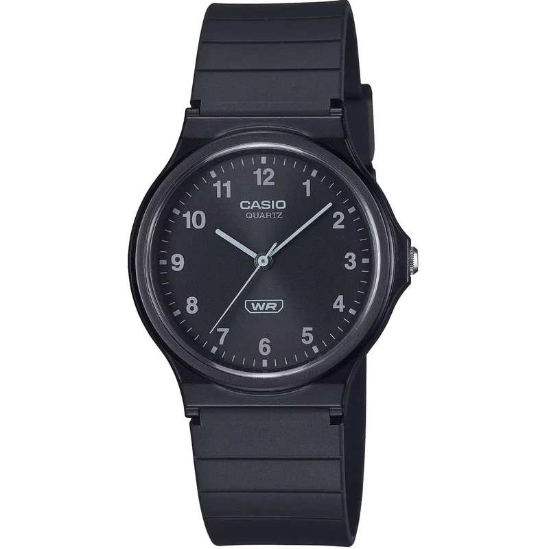 Casio Timeless Classic Analog Black Dial Resin Strap Watch MQ-24B-1BEF