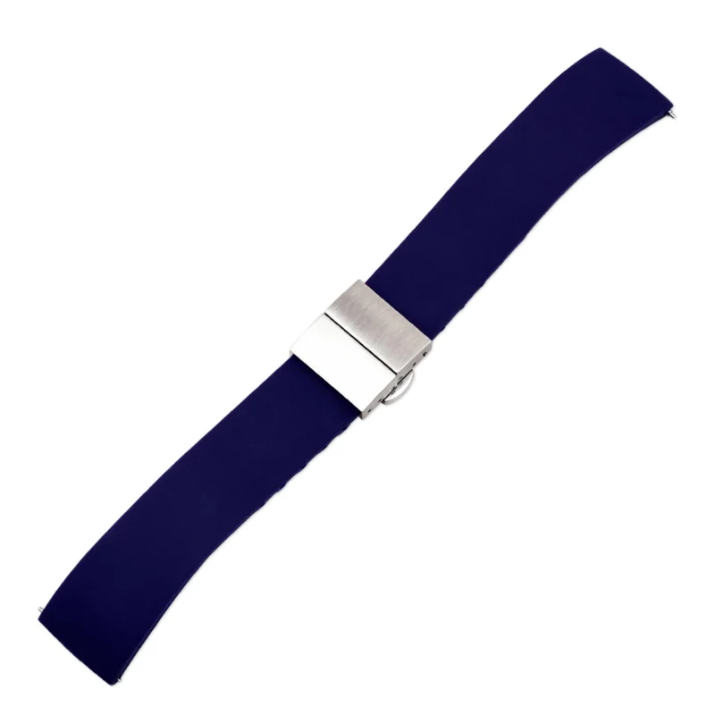 LBS Blue Premium Silicone Cut-to-Size QR Men's Watch Strap 907/22