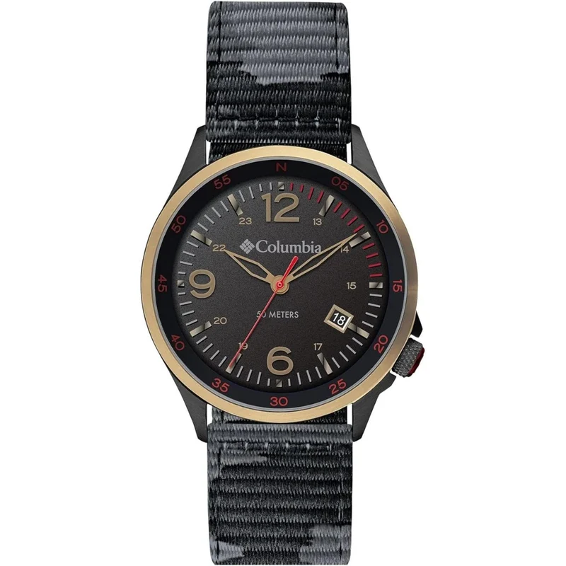 Columbia Canyon Ridge Quartz Black Dial Camouflage Nylon Strap Men's Watch CSC02-002