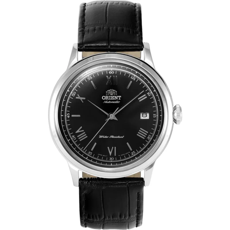 ORIENT Bambino 40.5mm Classic Version 2 Black Dial Leather Mens Automatic Watch TAC0000AB0
