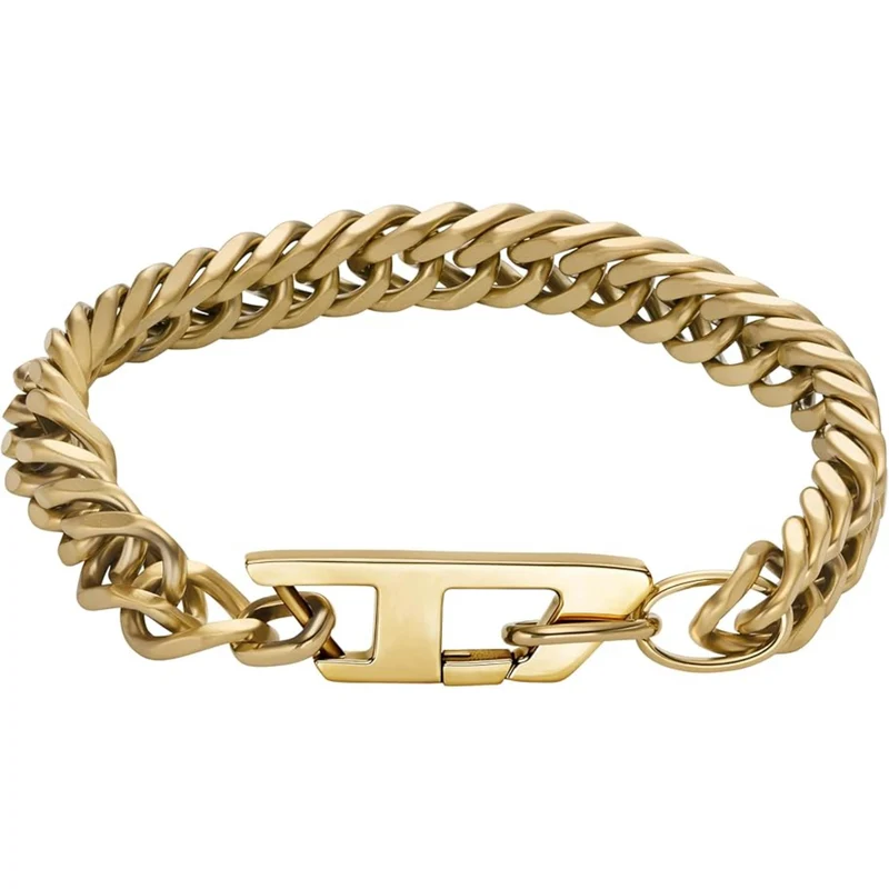 Diesel Matte Gold-Tone Stainless Steel Chain Link Bracelet DX1511710