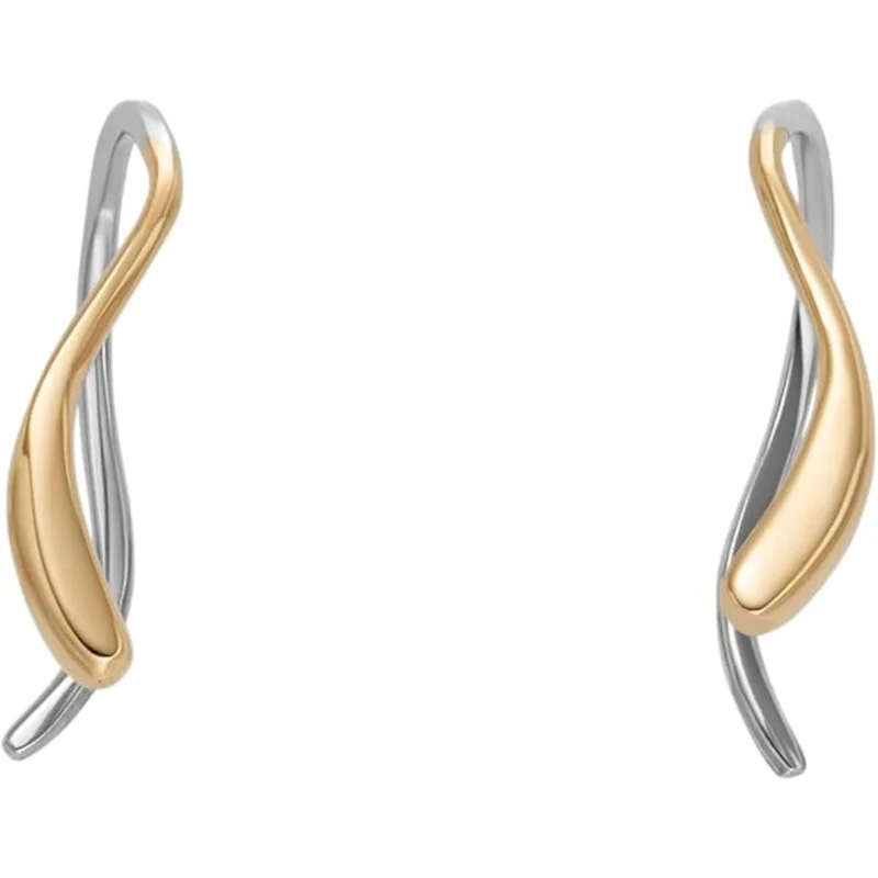Skagen Kariana Waves Gold-Tone Stainless Steel Drop Women's Earrings SKJ1780710