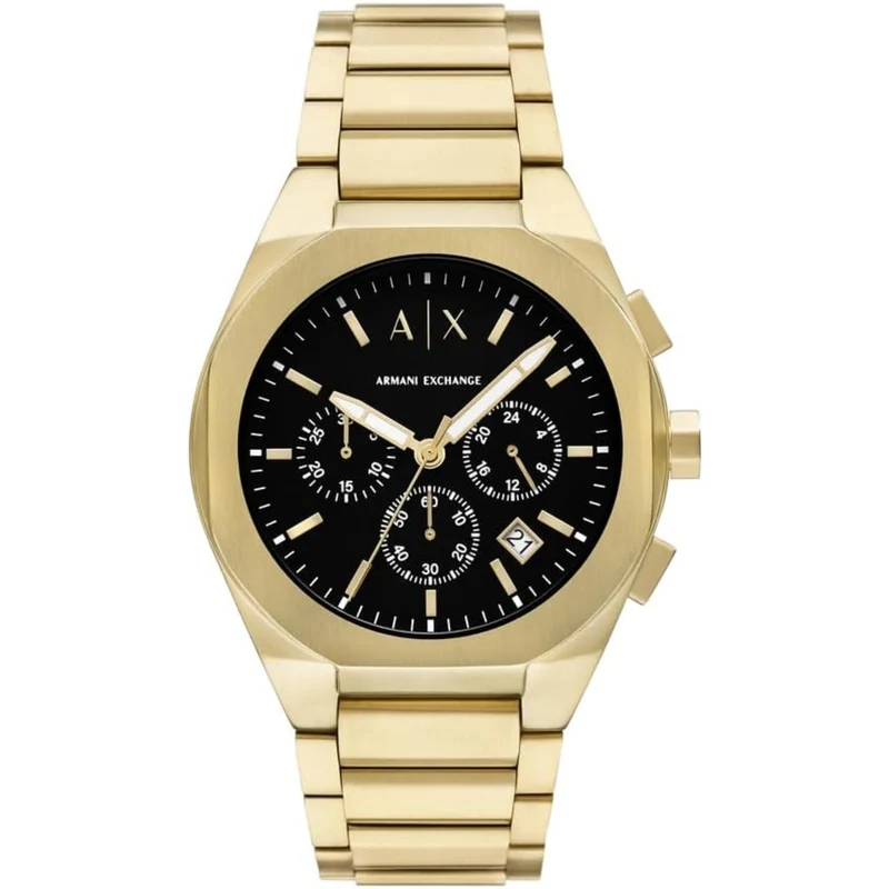Armani Exchange Sync 42mm Chronograph Black Dial Steel Mens Quartz Watch AX4180