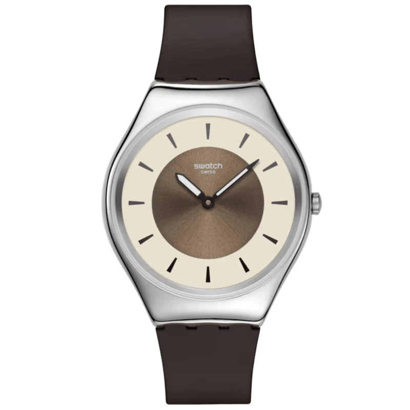 Swatch Hazel Delight Bronze Dial Silicone Watch SYXS158