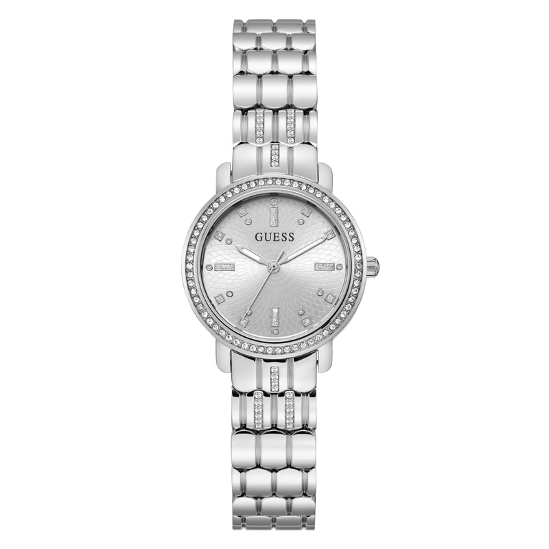 Guess Hayley Silver Dial with Elegant Crystal Accents Ladies Watch GW0612L1