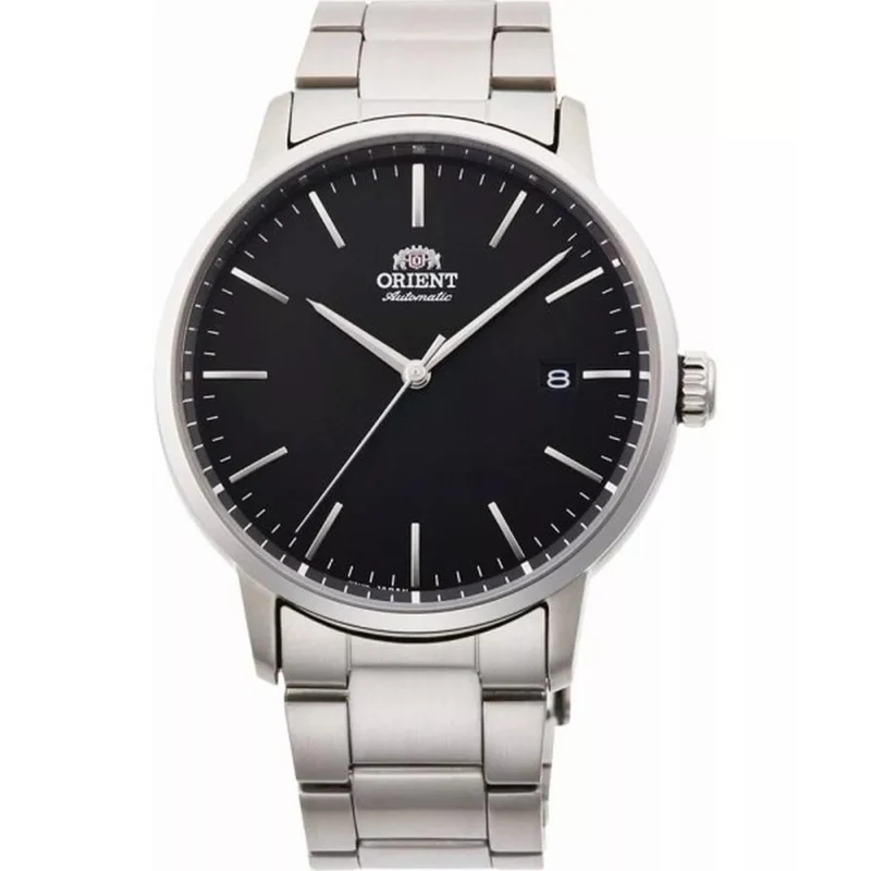 Orient Contemporary 40mm Black Dial Steel Mens Automatic Watch RA-AC0E01B30B