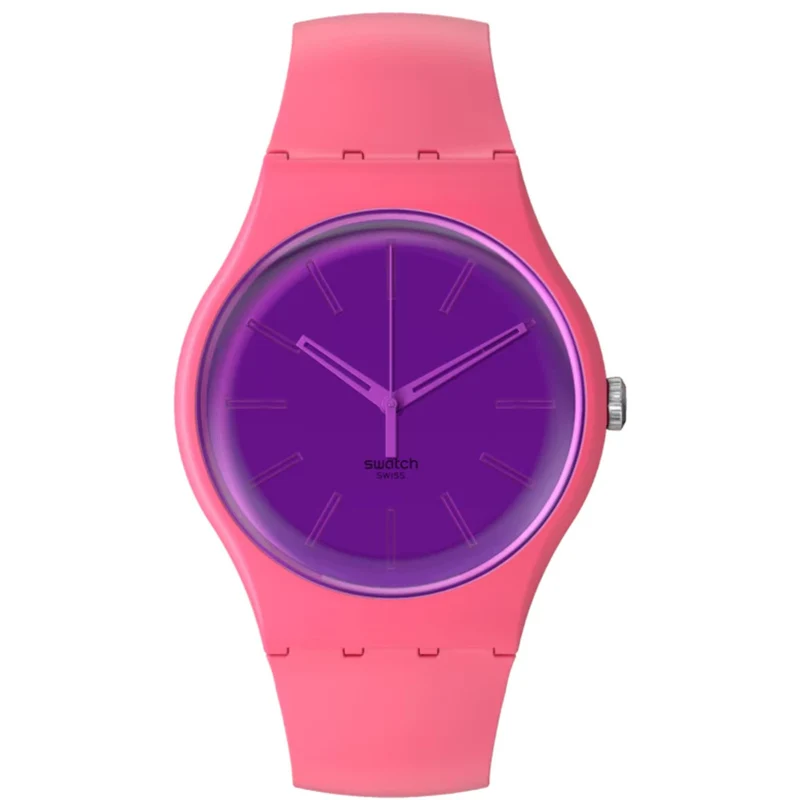 Swatch Berry Harmonious Purple Dial Silicone Watch SO29P102