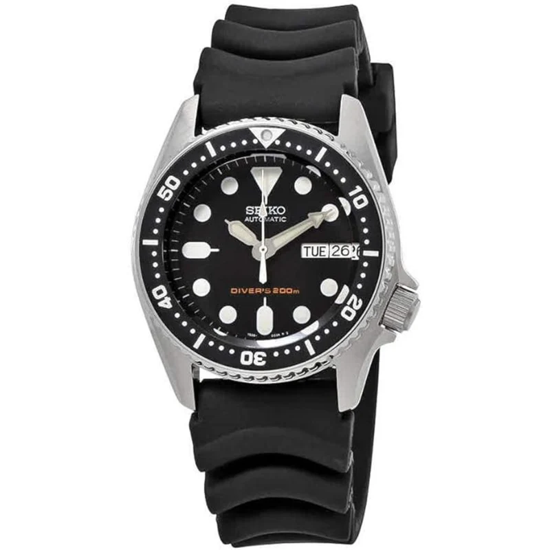 Seiko Diver's Automatic Black Dial Black Rubber Strap Men's Watch SKX013K1