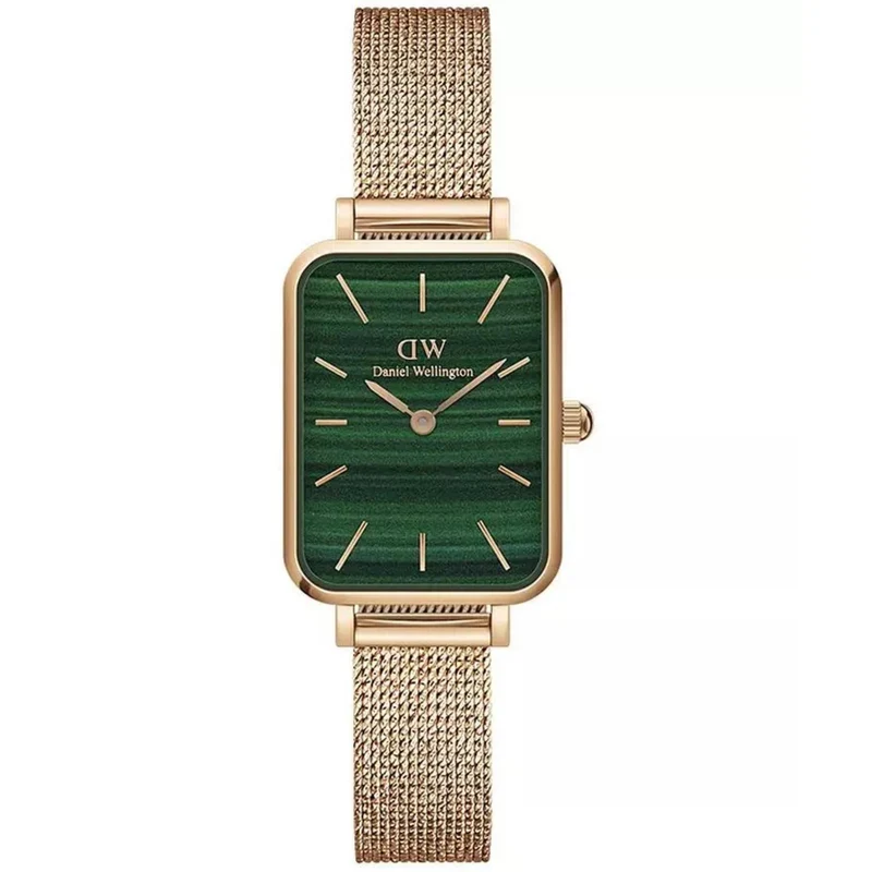 Daniel Wellington Quadro 20mm Green Dial Steel Ladies Quartz Watch DW00100437