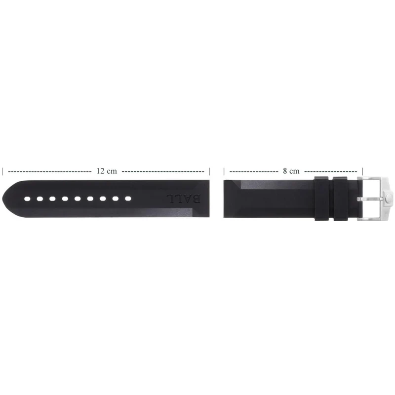 BALL Genuine 22mm Leather/Rubber Strap Men’s Watch Band BRMPBB22N2092