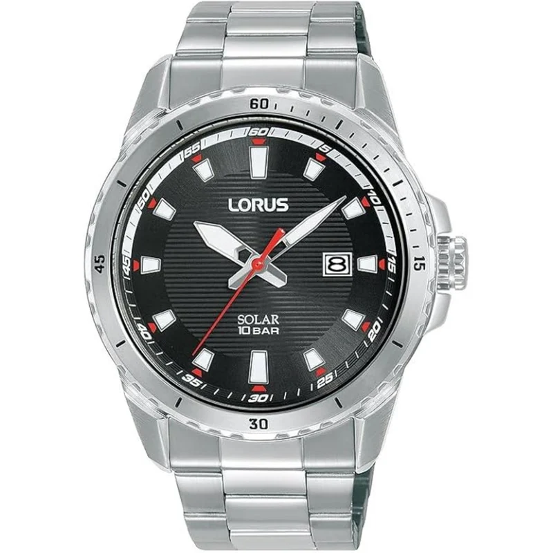Lorus Classic Solar Black Dial Men's Watch RX367AX9