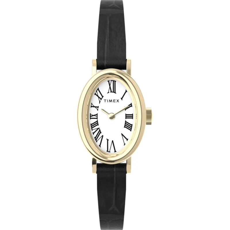 Timex Cavatina 19mm White Dial Leather Ladies Quartz Watch TW2W78300