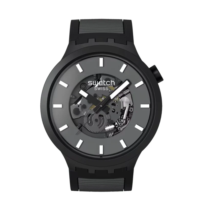 Swatch PAST THE HORIZON Quartz Blue Dial Rubber Strap Men’s Watch SB05B113