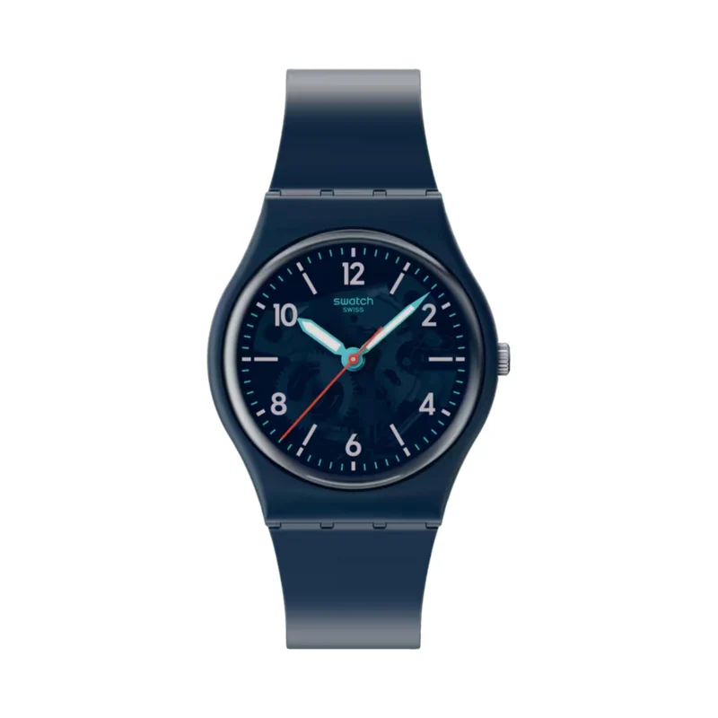 Swatch TIME TO TEAL Quartz Blue Dial Biosourced Watch SO28N118