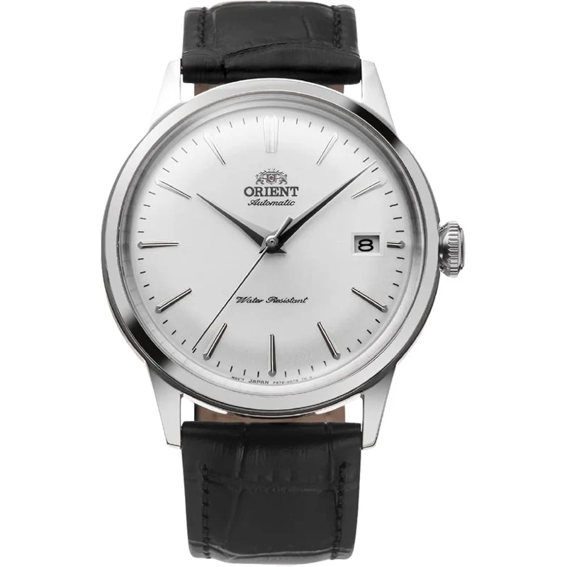 Orient Bambino 38mm Ex-Display White Dial Leather Mens Automatic Watch RA-AC0M03S10B-EX