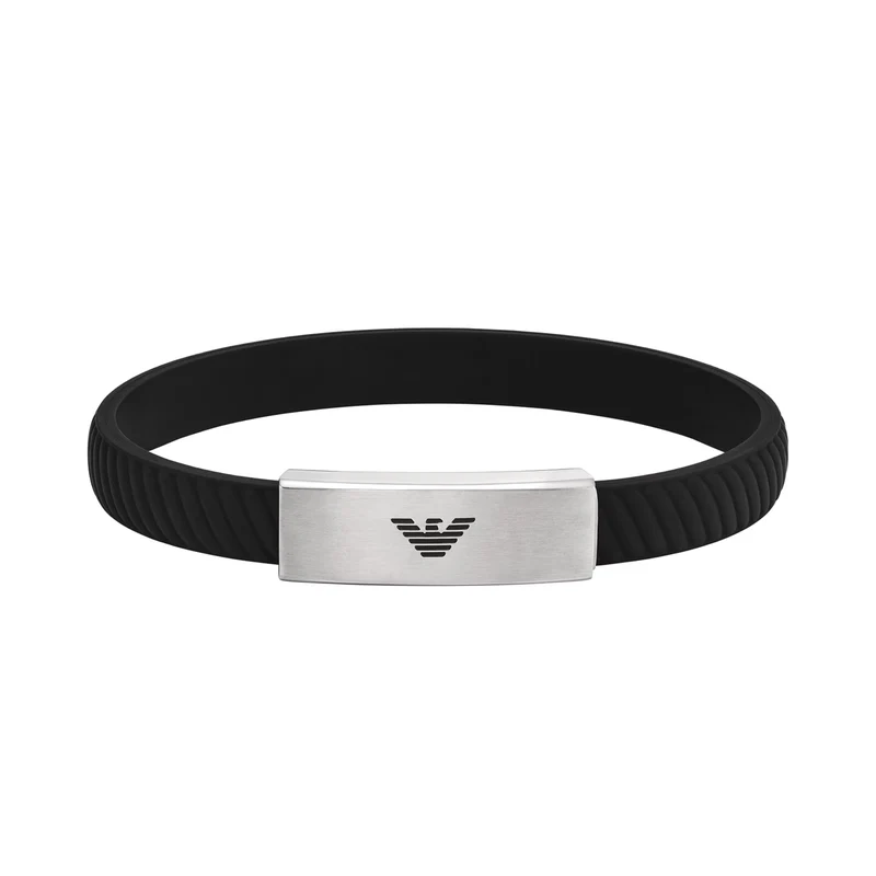 Emporio Armani Stainless Steel ID Bracelet with Polished Chain Design EGS2996040