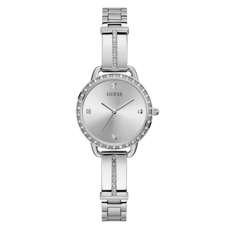 GUESS Ladies Silver Dial Tone Analog Watch GW0022L1