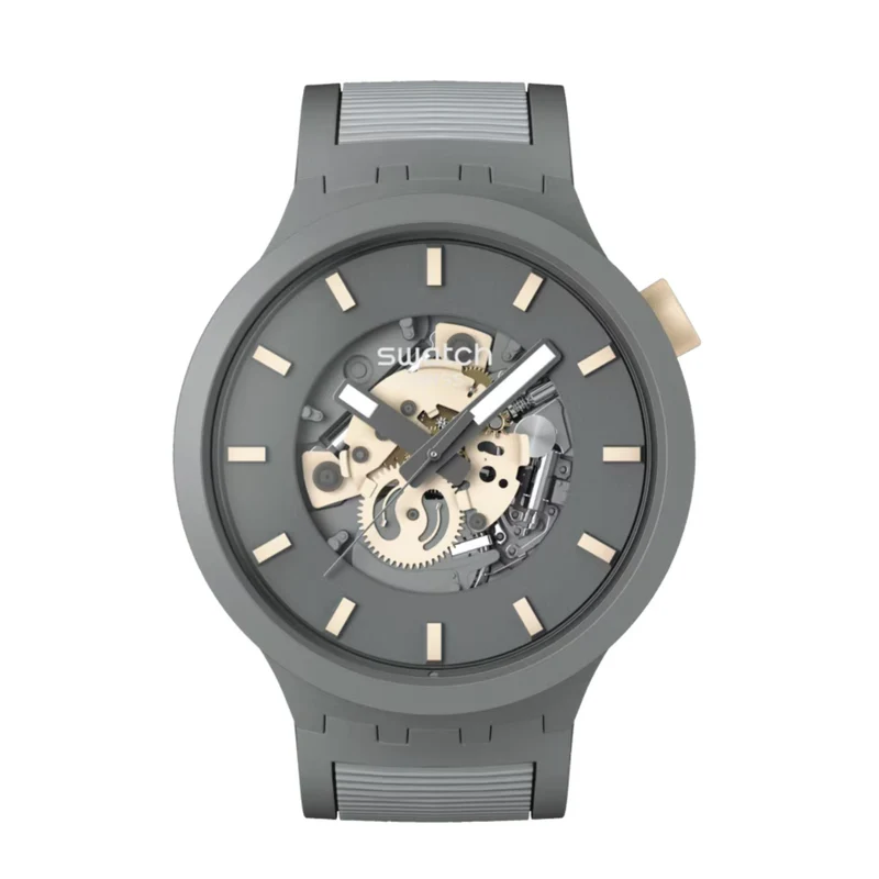 Swatch THRU THE HORIZON Quartz Blue Dial Silicone Strap Men’s Watch SB05M102