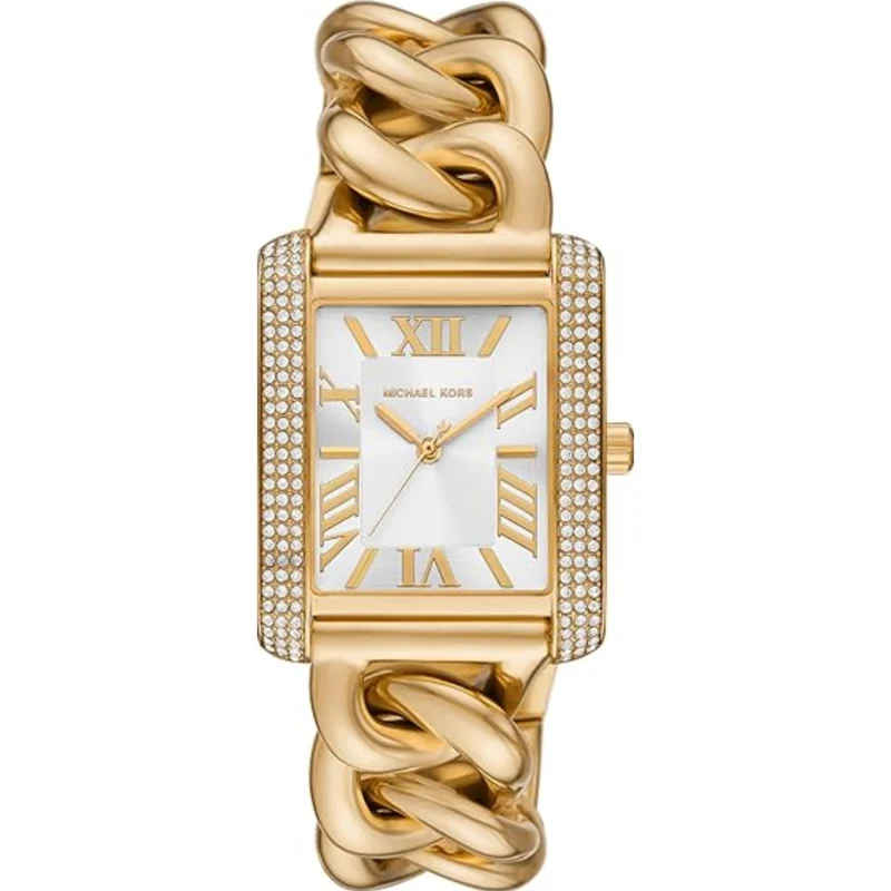 Michael Kors Emery Gold-Tone Stainless Steel Silver Dial Women's Watch MK7300