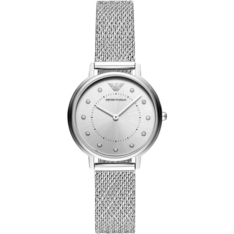 Emporio Armani Kappa 32mm Silver Dial Steel Ladies Quartz Watch AR11128