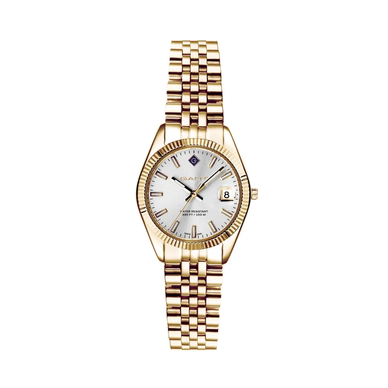 Gant Sussex Mini Quartz Silver Dial Gold PVD Steel Bracelet Ladies Watch G181003