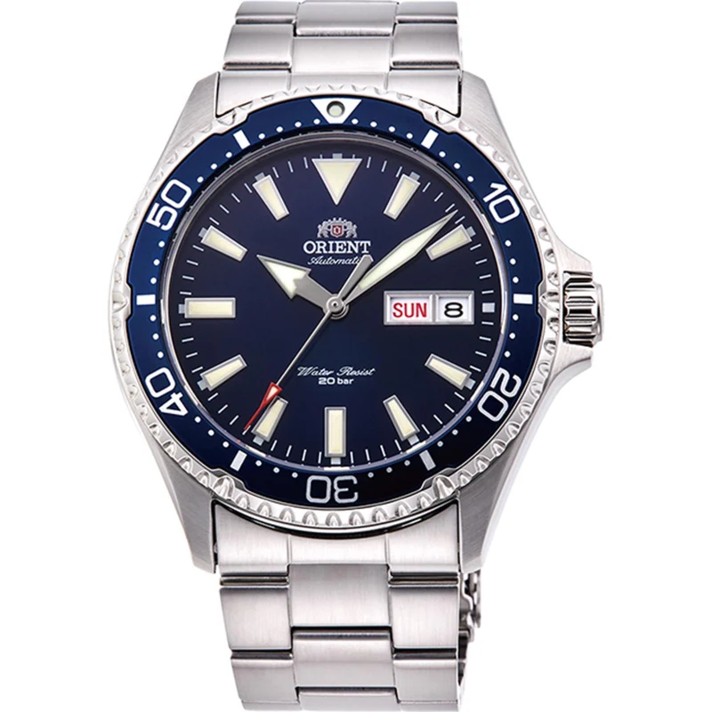 Orient Mako III 42mm Blue Dial Steel Mens Automatic Watch RA-AA0002L19B