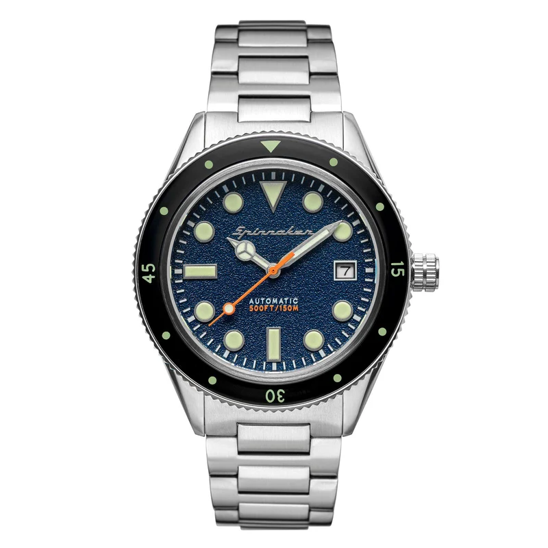 Spinnaker Cahill Midsize Admiral Blue Dial Stainless Steel Bracelet Mens Watch SP-5075-22