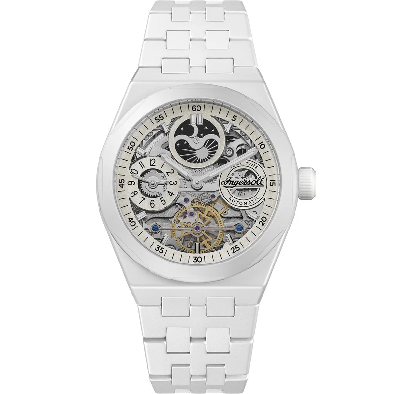Ingersoll The Broadway Automatic White Dial Men's Watch - I15103