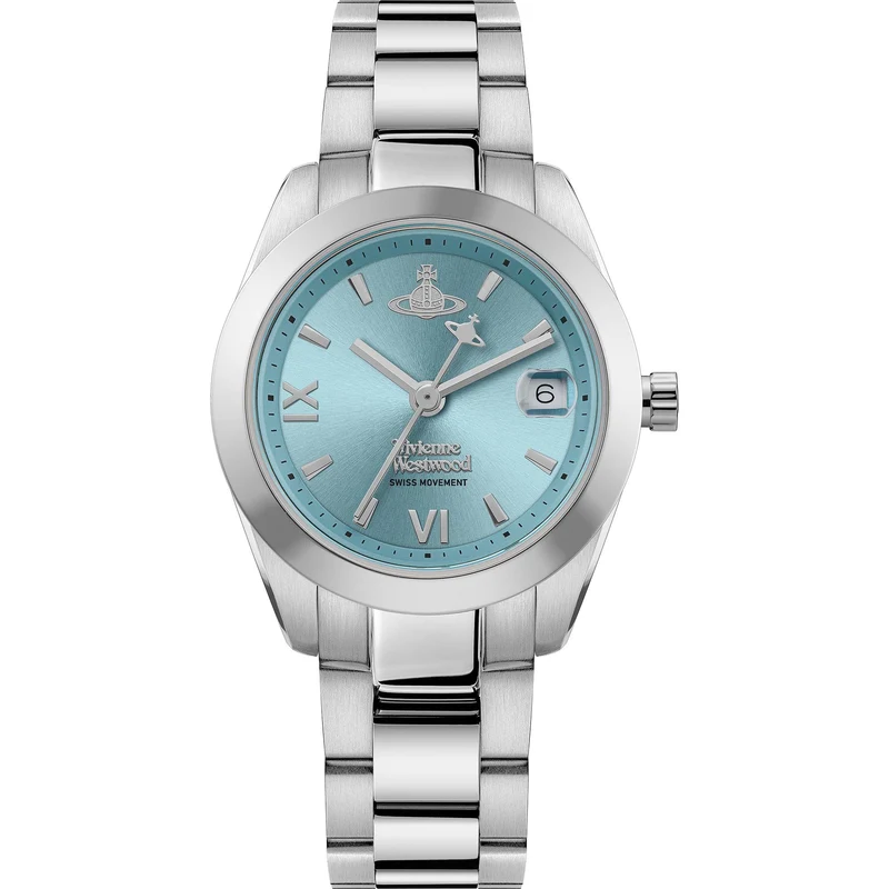 Vivienne Westwood Fenchurch 29mm Blue Dial Steel Ladies Quartz Watch VV292TQSL