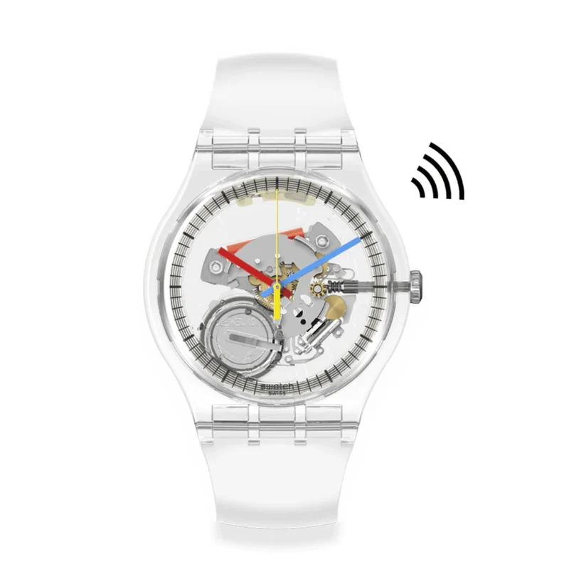 Swatch SwatchPay! Clearly New Gent Pay! Quartz Silicone Watch SO29K115-5300