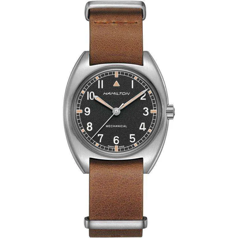 Hamilton Khaki Aviation 36mm Pilot Pioneer Black Dial NATO Mens Mechanical Watch H76419531