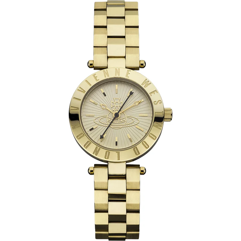 Vivienne Westwood Exclusive Sudbury Quartz Gold Dial Plated Steel Bracelet Ladies Watch VV092GD
