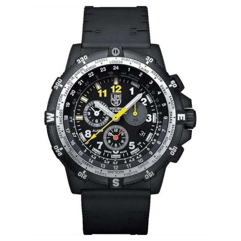 Luminox Recon III Team Leader Chronograph Series D 8840 Black Dial Black Silicone Strap Mens Watch XL.8842.MI.F