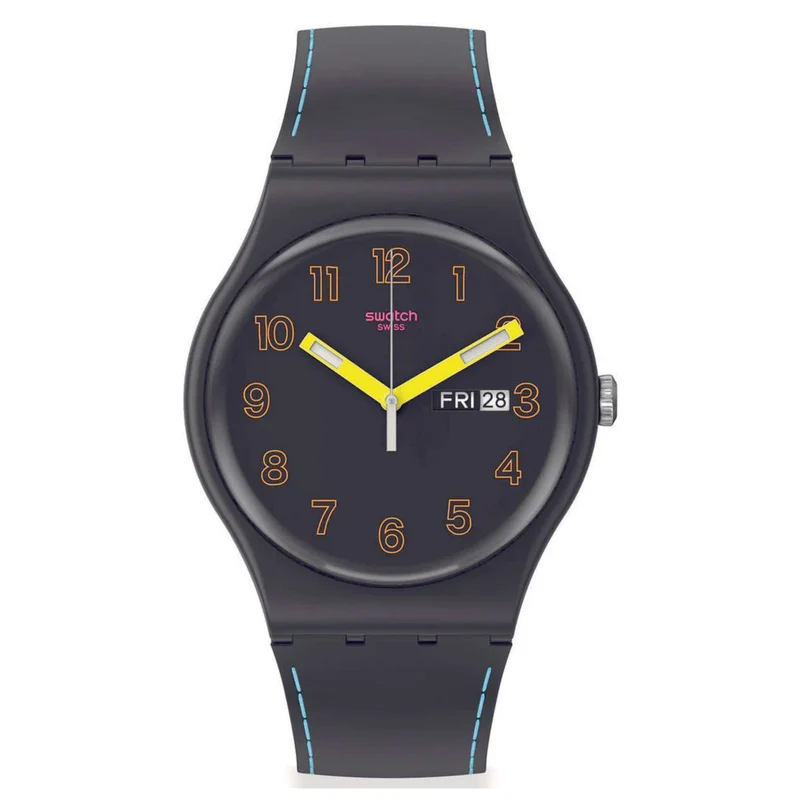 Swatch The January Collection 'Dark Glow' Quartz Watch SO29B707