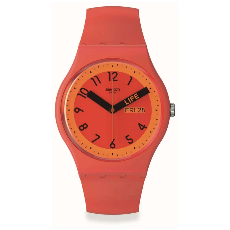 Swatch Pride 'Proudly Red' Quartz Red Dial Unisex Watch SO29R705