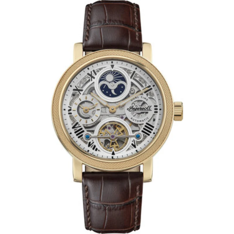 Ingersoll The Row 1892 Automatic Men's Watch Silver Dial Brown Leather Strap I12402