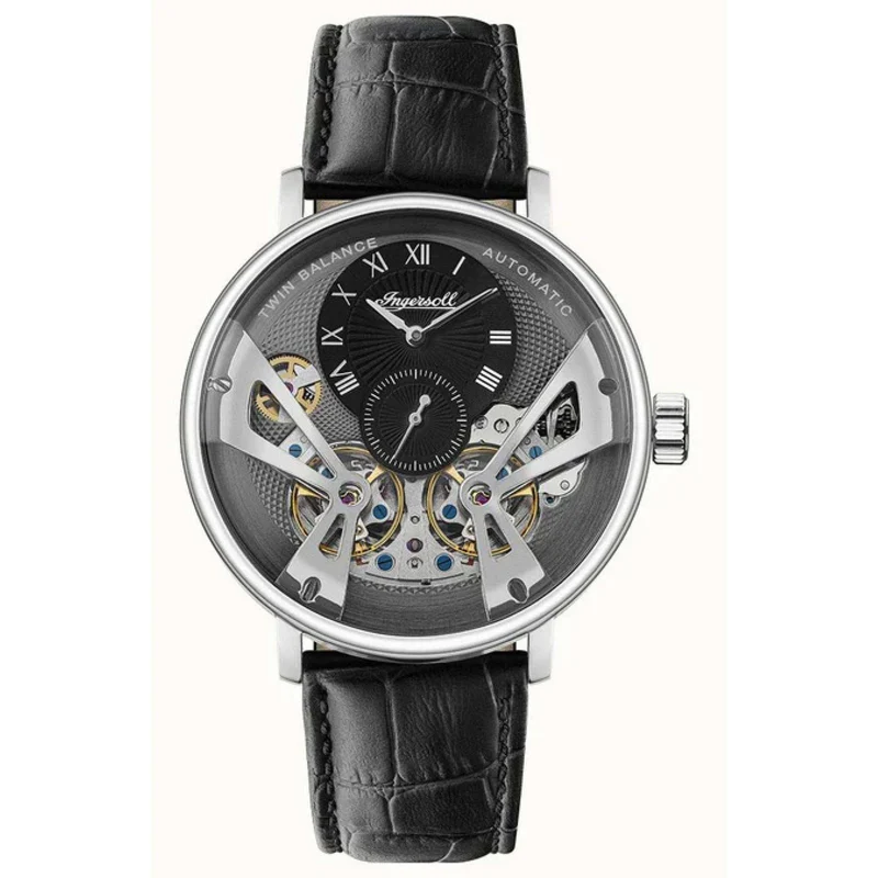 Ingersoll The Tennessee 1892 Automatic Men's Watch Grey Dial Black Leather Strap I13103