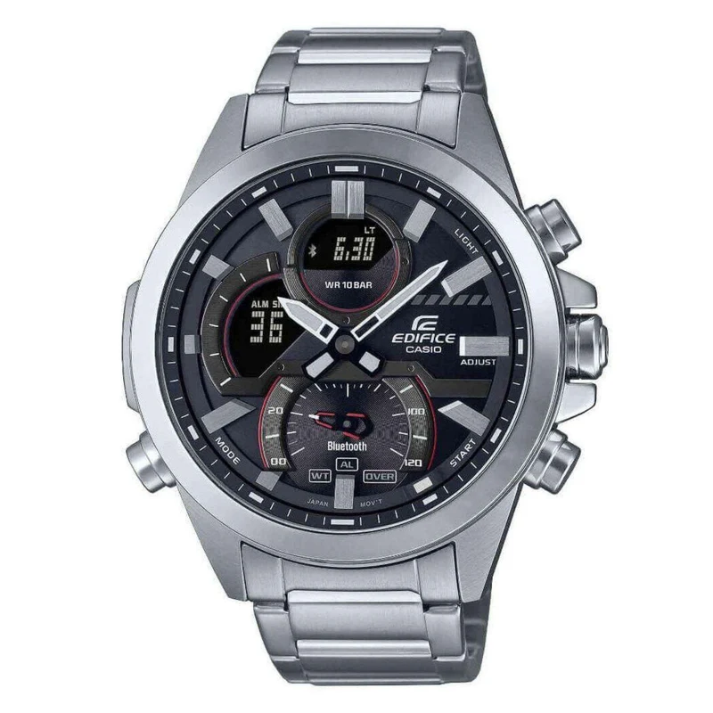 Casio Edifice Analogue-Digital Bluetooth Black Dial Steel Bracelet Men's Watch ECB-30D-1AEF